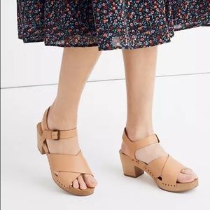 Madewell Johanna Crisscross Clog Ashen Sand NWT 9